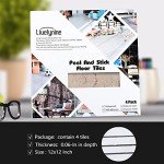 Livelynine Peel and Stick Waterproof Vinyl Tiles 4-Pack
