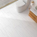 White Marble Peel and Stick Vinyl Floor Tiles