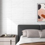 White Marble Peel and Stick Vinyl Floor Tiles