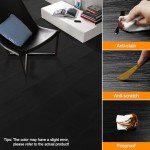 Biyoee 36-Pack Black Peel and Stick Floor Tiles
