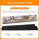 Biyoee 36-Pack Black Peel and Stick Floor Tiles