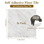 Peel and Stick 12"x12" Vinyl Floor Tiles - White