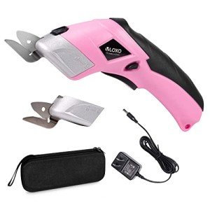 Cordless Electric Scissors with 2 Blades - Pink