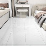 Wallercity White Marble Peel and Stick Vinyl Tiles
