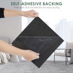 30-Pack Dark Gray Peel and Stick Vinyl Tiles