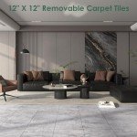 30-Pack Dark Gray Peel and Stick Vinyl Tiles