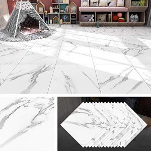 Livelynine 32-Pack White Marble Peel and Stick Tiles