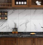 Livelynine 32-Pack White Marble Peel and Stick Tiles