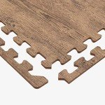 Farmhouse Wood Grain Foam Floor Tiles - 48 Sq Ft