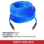 3000 PSI Carpet Cleaning Hose, 1/4 Inch x 200 Feet