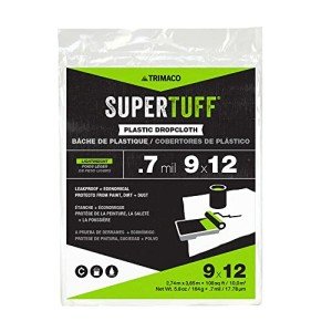 Trimaco SuperTuff 9x12 Plastic Drop Cloth