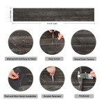 16-Pack Dark Wood Peel and Stick Floor Tiles