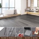Peel and Stick Vinyl Floor Tiles - Dull Gray