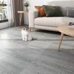Natural Grey Peel and Stick Vinyl Floor Tiles