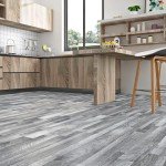 Grey Peel and Stick Vinyl Floor Tiles - 18-Pack