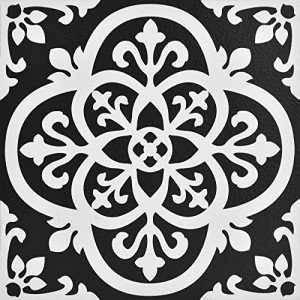 Gothic Black Peel & Stick Floor Tiles