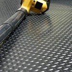 Diamond-Plate Rubber Flooring Rolls - Black 3mm x 4ft