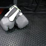 Diamond-Plate Rubber Flooring Rolls - Black 3mm x 4ft