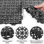 MYFAMIREA 12-Pack Non-Slip Rubber Floor Tiles