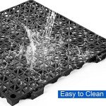 MYFAMIREA 12-Pack Non-Slip Rubber Floor Tiles