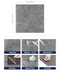 Peel and Stick Slate Grey Vinyl Floor Tiles