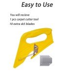 Heavy Duty Carpet Cutter with Extra Blades