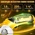 Cordless Electric Scissors with Safety Lock and LED