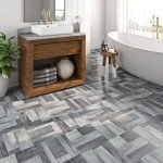 Livelynine Gray Peel and Stick Vinyl Floor Tiles