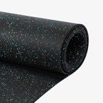 Tough Rubber Flooring Roll - 4’x10’ Blue/Gray