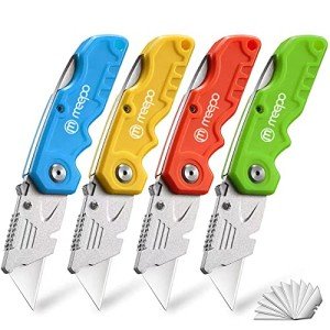 4-Pack Heavy Duty Folding Box Cutter Set