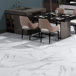 Grey and White Peel and Stick Vinyl Floor Tiles