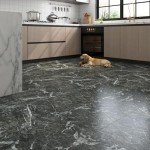 Peel and Stick Black Grey Marble Floor Tiles