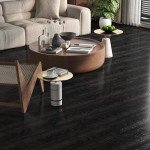 Livelynine Waterproof Black Wood Peel and Stick Tiles