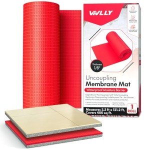 Vivlly 1/8” Waterproof Uncoupling Membrane Mat