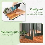 10 PCS Premium Acacia Interlocking Deck Tiles