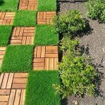 10 PCS Premium Acacia Interlocking Deck Tiles