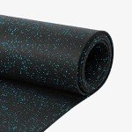 1/4" Tough Rubber Flooring Roll - 4'x10' Blue