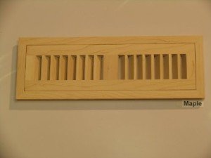 Hi-Output Maple Unfinished Wood Heat Vent 2.25"x14