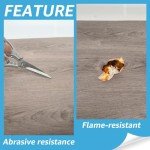 Art3d Vinyl Wood Tile Stickers - 36"x6" Pack of 10