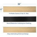 Brown Oak Interlocking Vinyl Flooring Planks - 21 Sq.Ft