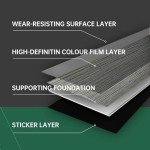 VallisCo Waterproof Peel and Stick Vinyl Flooring