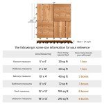 Yaheetech 27pcs Interlocking Acacia Deck Tiles 12" x 12