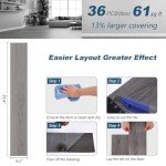 Charcoal Oak Peel and Stick Vinyl Plank Flooring