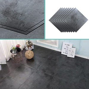 30 Pack Peel and Stick Vinyl Floor Tiles - Black