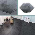 30 Pack Peel and Stick Vinyl Floor Tiles - Black