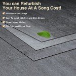 30 Pack Peel and Stick Vinyl Floor Tiles - Black