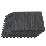 Wood Grain Interlocking Foam Floor Mats – 48 Sq Ft