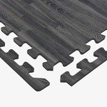 Wood Grain Interlocking Foam Floor Mats – 48 Sq Ft