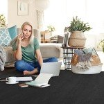 Raven's Wing Black Foam Floor Tiles, 100 Sq Ft