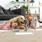 Beige Peel and Stick Vinyl Floor Tiles - 30-Pack